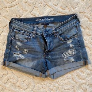 American Eagle high waisted midi shorts